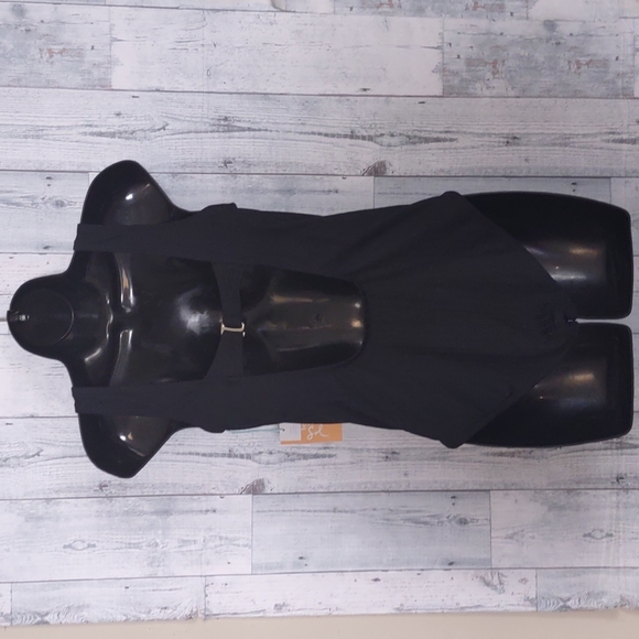 Kona Sol Ribbed Lace Up One Piece Swimsuit in Black - Picture 6 of 8